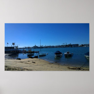 View from Balboa Island, Newport Beach, California Poster
