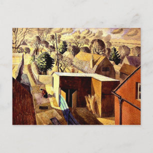 View from Brick House, Great Bardfield, fine art Postcard