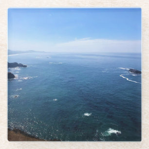 View from Cape Foulweather, Newport, Oregon Glass Coaster