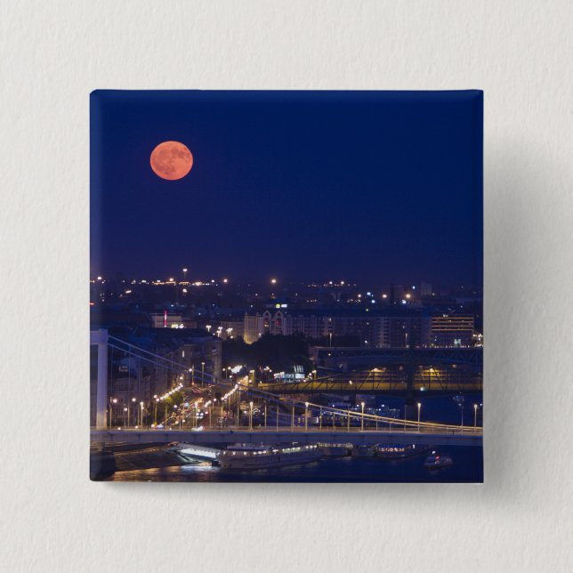 View from Fishermens Bastion next to Matyas 15 Cm Square Badge (Front)