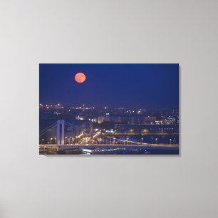 View from Fishermens Bastion next to Matyas Canvas Print