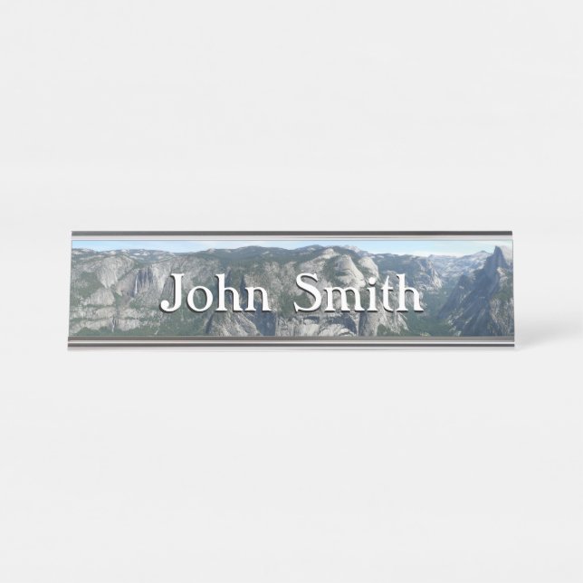 View from Glacier Point in Yosemite National Park Desk Name Plate (Front)