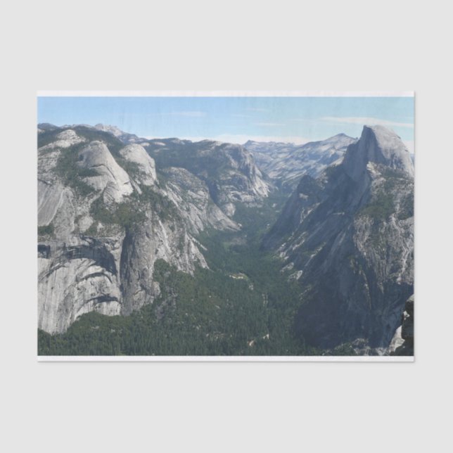 View from Glacier Point in Yosemite National Park Tissue Paper (Front)
