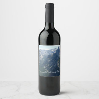View from Glacier Point in Yosemite National Park Wine Label
