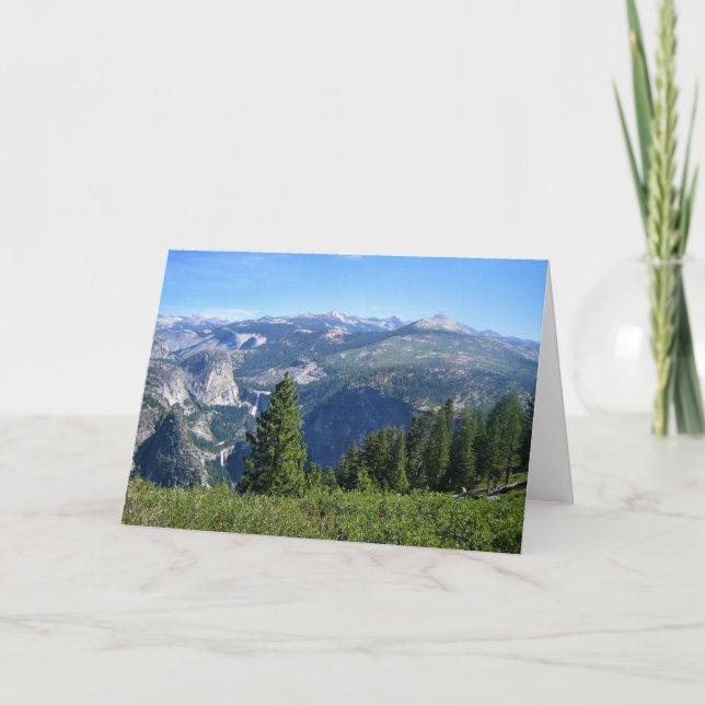 View from Glacier Point, Yosemite, CA Card (Front)