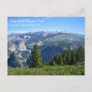 View from Glacier Point, Yosemite, CA Postcard