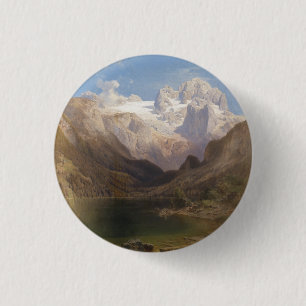 View from Lake Gosau to the Dachstein 3 Cm Round Badge