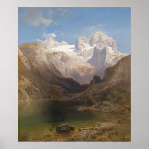 View from Lake Gosau to the Dachstein Poster