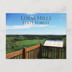 View from Loess Hills State Forest Overlook, Iowa Postcard