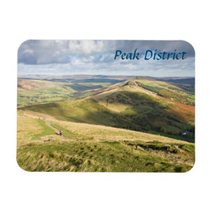 View from Mam Tor, Peak District souvenir photo Magnet