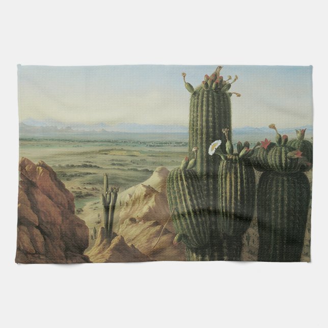View from Maricopa Mountain Near Rio Gila by Pratt Tea Towel (Horizontal)