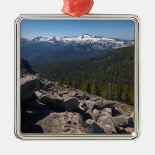 View from Mitchell Peak at Sequoia National Park Metal Tree Decoration