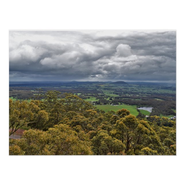 View from Mount Buninyong Glossy Poster (Front)