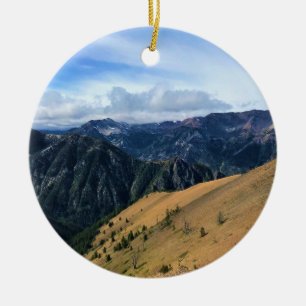 View from Mount Howard Summit, OR Ceramic Tree Decoration