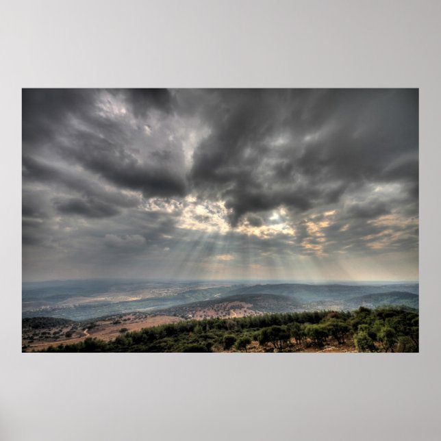 View from Mt. Carmel, Israel Photo Poster (Front)