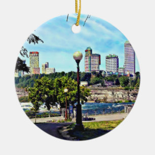 View From Niagara Falls State Park Ceramic Tree Decoration