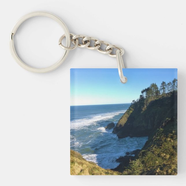 View from North Head Lighthouse, Washington Key Ring (Front)
