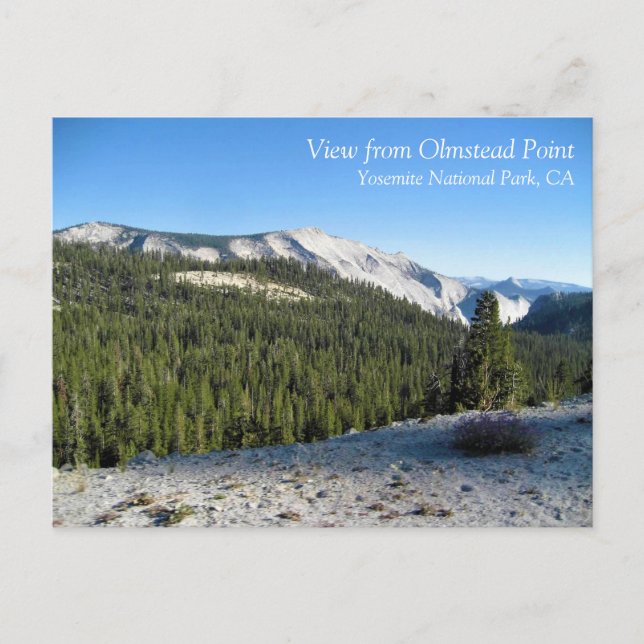 View from Olmstead Point, Yosemite, CA Postcard (Front)