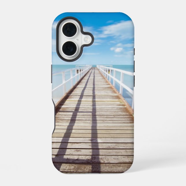 View from Pier Over Sea iPhone 16 Case (Back)