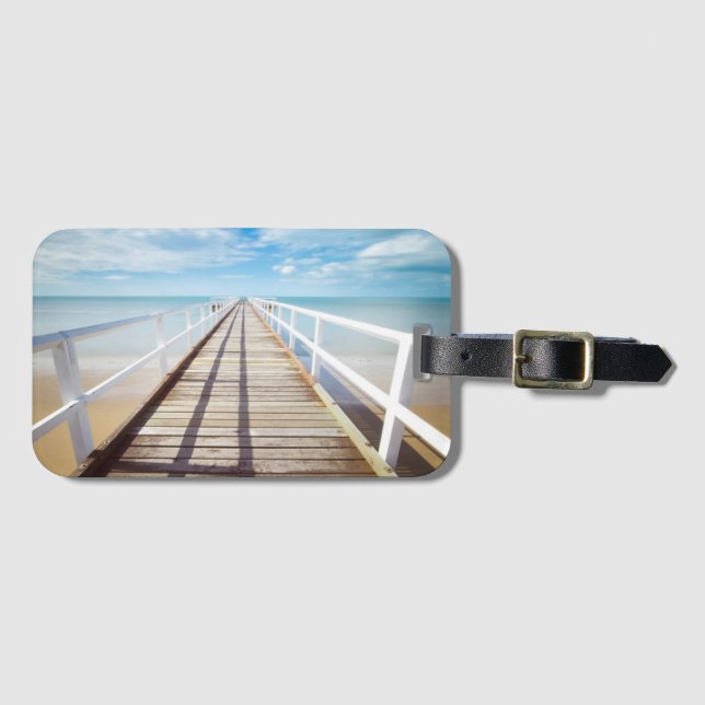 View from Pier over Sea Luggage Tag (Front Horizontal)