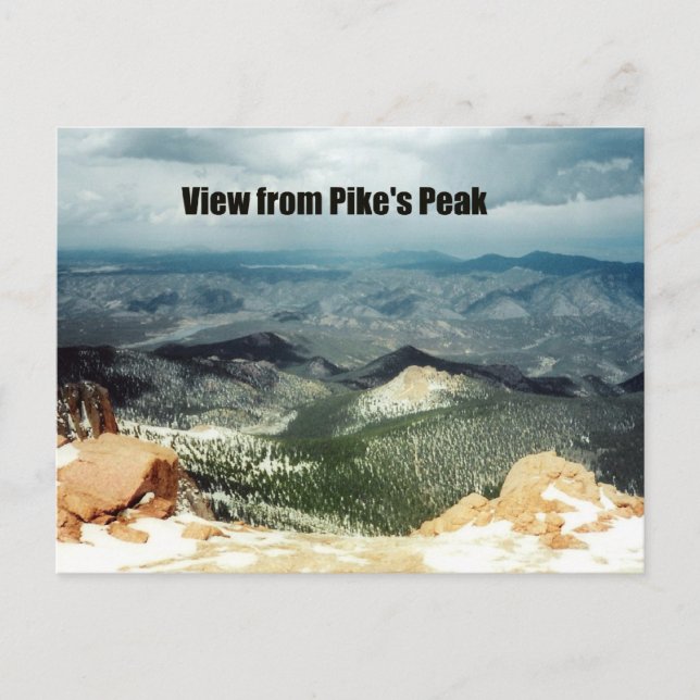 View from Pike's Peak Postcard (Front)