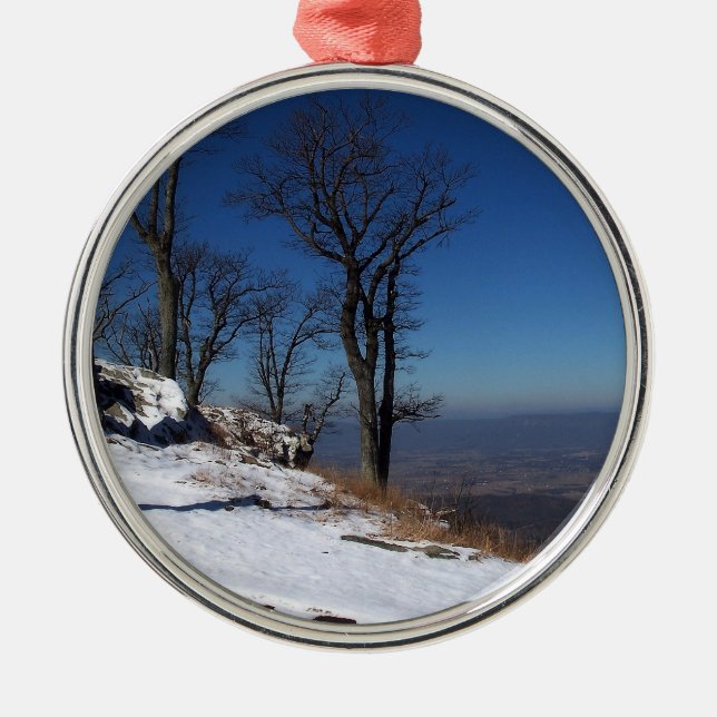"View from Skyline Drive, VA " Metal Tree Decoration (Front)