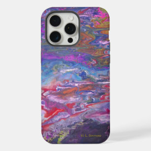 View From Space Paint Flow Art iPhone 15 Pro Max Case