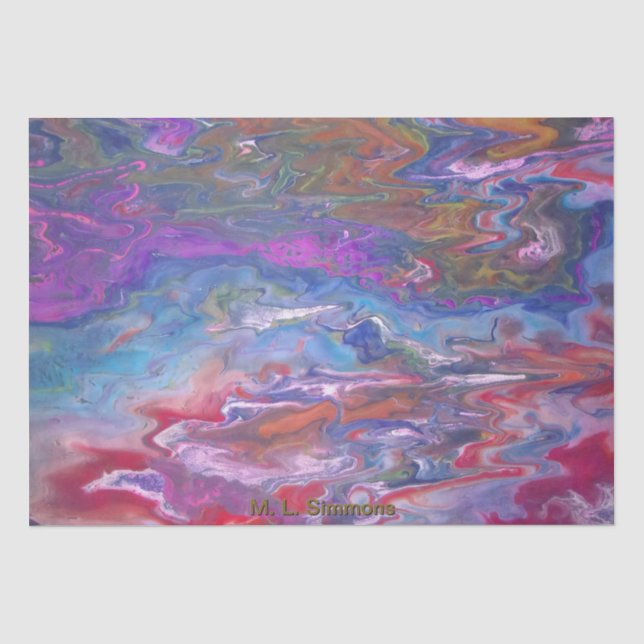 View From Space Paint Flow Art Tissue Paper (Front)