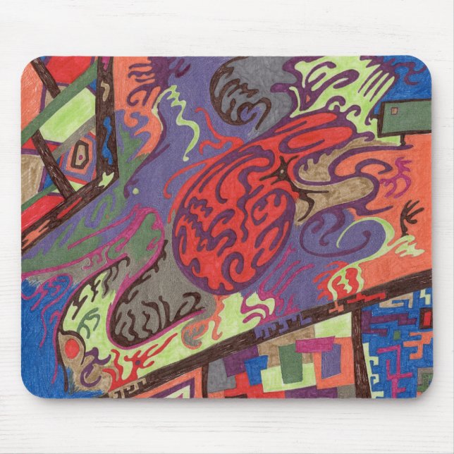 "View From Space Ship" Abstract Mousepad (Front)