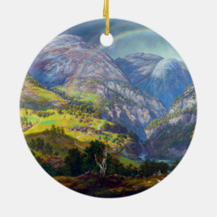 View from Stalheim by Johan Christian Dahl (1842) Ceramic Tree Decoration