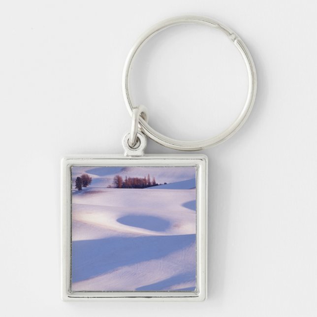 View from Steptoe Butte of rolling hills covered 2 Key Ring (Front)