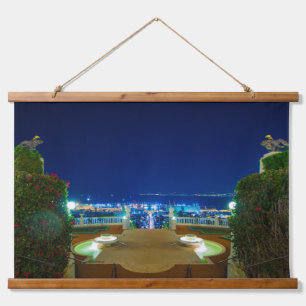 View from the Bahá’í Terraces of The Arc. Hanging Tapestry