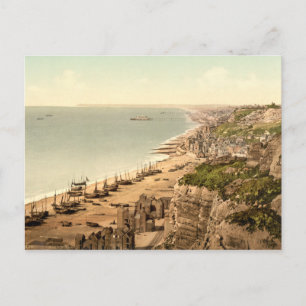 View from the East Cliff, Hastings, Sussex Postcard
