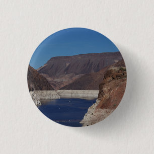 View from the Hoover Dam 2016. 3 Cm Round Badge