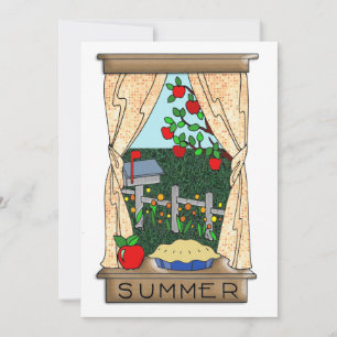 View From the Kitchen Window in Summer Invitation