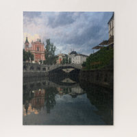 View from the River in Ljubljana Slovenia Photo