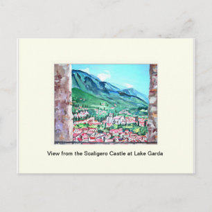 View from the Scaligero Castle at Lake Garda Post Postcard