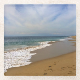View from the Wedge, Newport Beach, California Glass Coaster