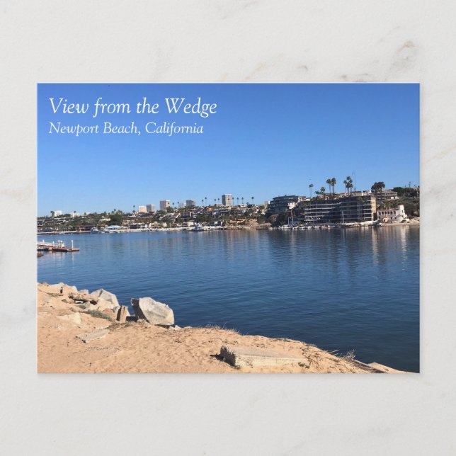 View from the Wedge, Newport Beach, California Postcard (Front)