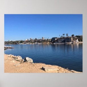 View from the Wedge, Newport Beach, California Poster