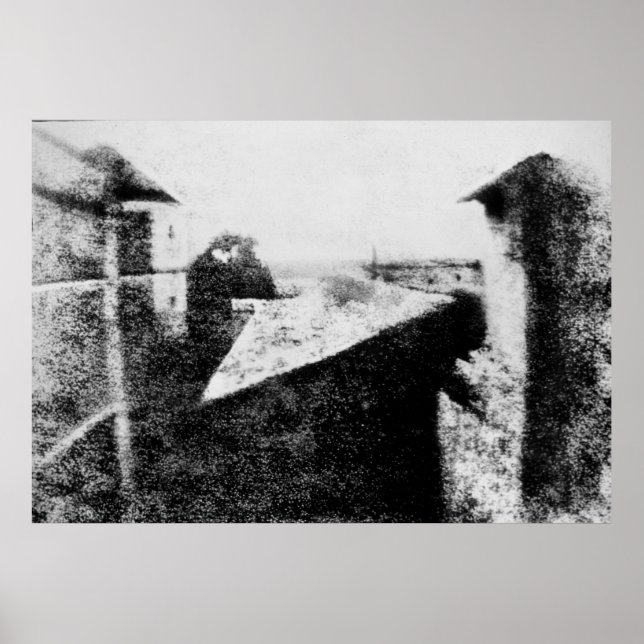 View from the Window at Le Gras 1826 Poster (Front)