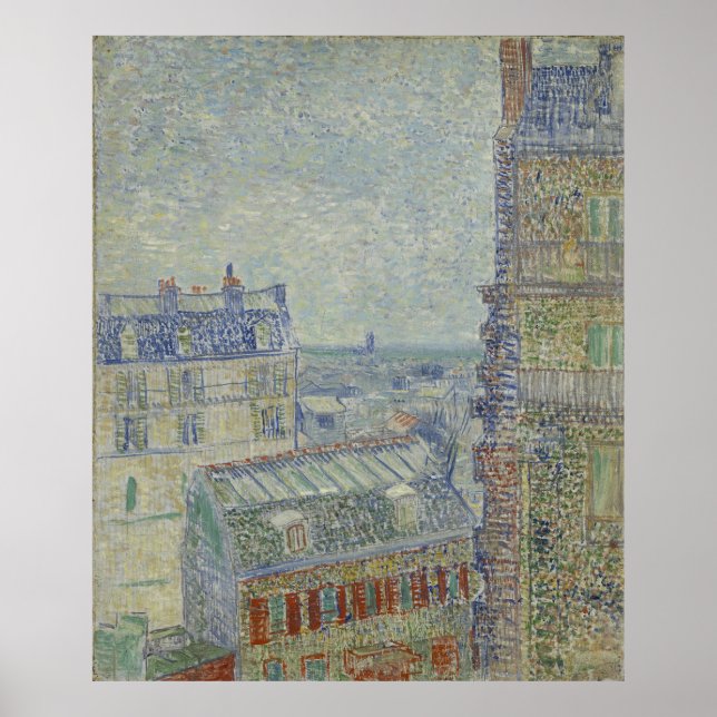 View from Theo's Apartment by Vincent Van Gogh Poster (Front)
