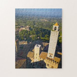 View From Tower, San Gimignano, Siena, Tuscany Jigsaw Puzzle
