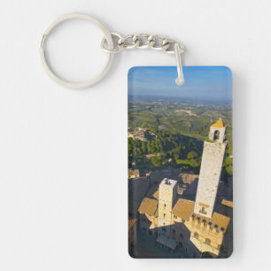 View From Tower, San Gimignano, Siena, Tuscany Key Ring