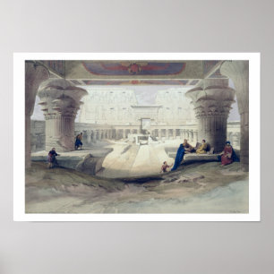 View from under the Portico of Temple of Edfou, Up Poster