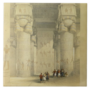 View from under the Portico of the Temple at Denda Tile
