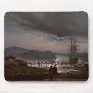 View from Vaekero near Christiania by J.C Dahl Mouse Mat