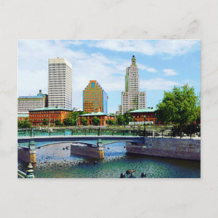 View from Waterplace Park, Providence, RI Postcard