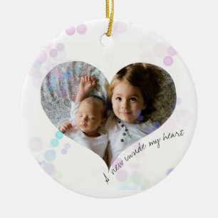 View inside my heart loved ones portrait ceramic tree decoration
