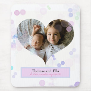 View inside my heart loved ones portrait mouse mat